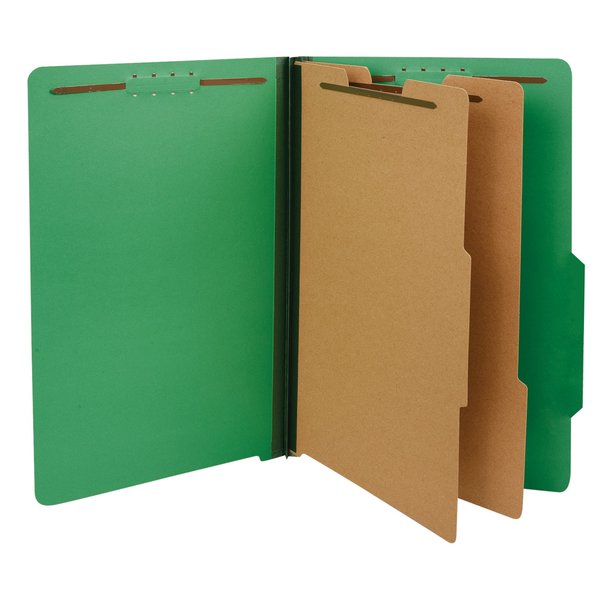 Universal Pressboard Classification Folder 8-1/2 x 14", Green, PK10 UNV10312